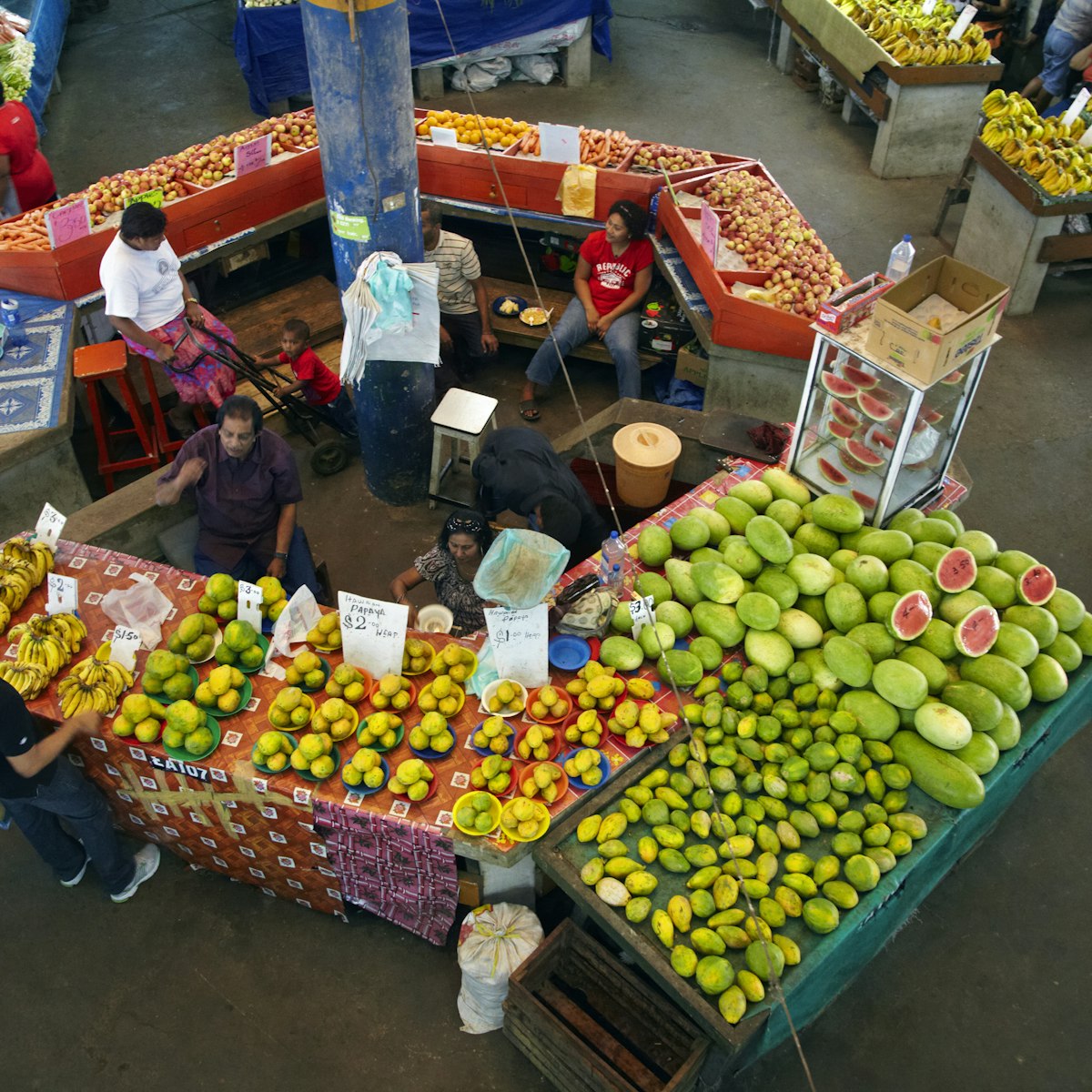 Produce stall at Suva Municipal Market
