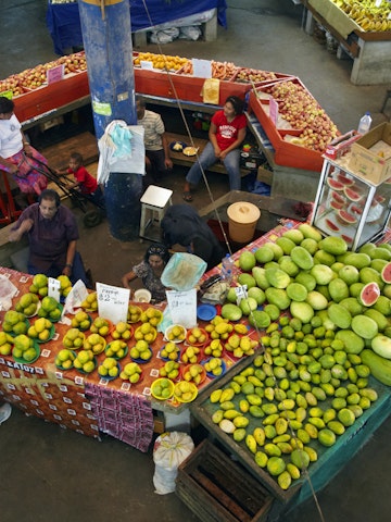 Produce stall at Suva Municipal Market