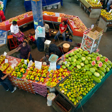 Produce stall at Suva Municipal Market