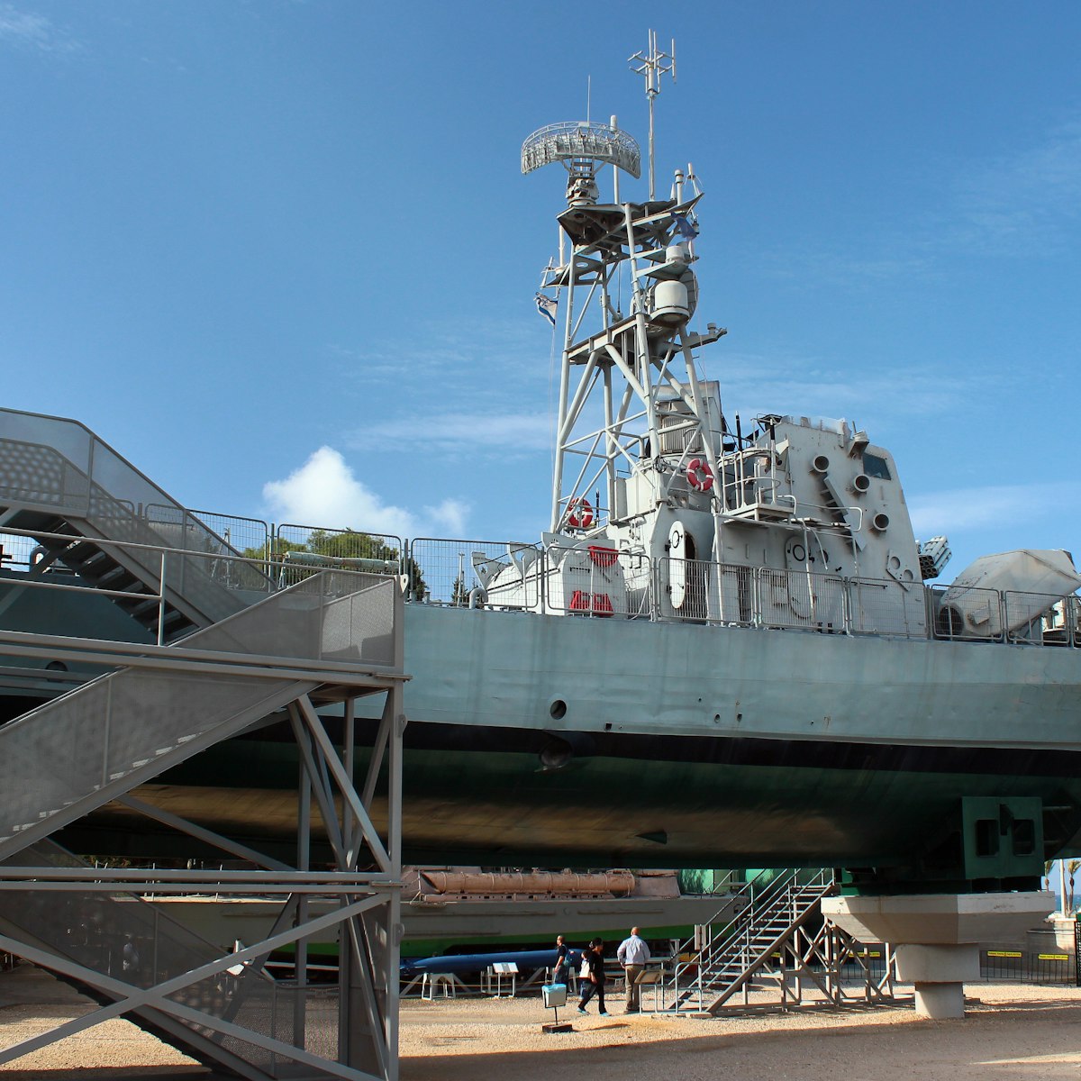 HAIFA, ISRAEL - DECEMBER 4,2013: INS Mivtach, retired ship on permanent display at Clandestine Immigration and Naval Museum at the bottom of Mount Carmel.; Shutterstock ID 612169475