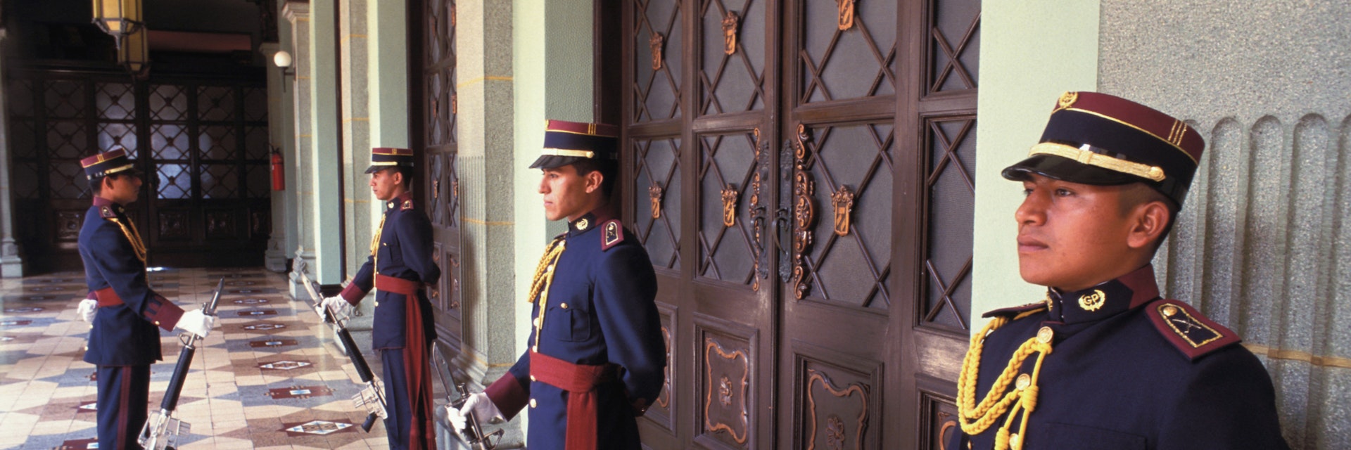 Honor guards at National Palace, Guatemala City, Guatemala