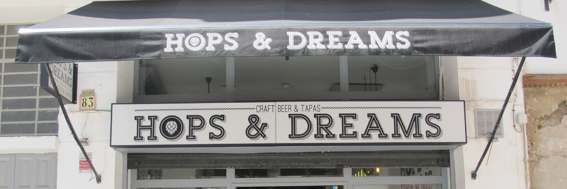 Hops & Dreams craft beer and tapas bar.