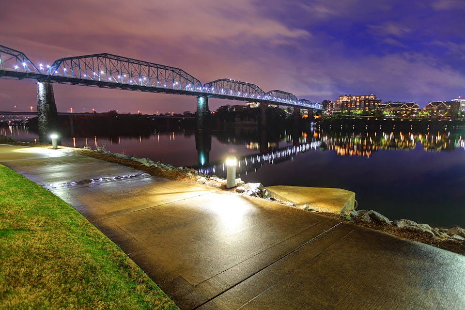 Walnut St. Bridge is one of the world's longest pedestrian bridge. It connects downtown Chattanooga to the north shore.