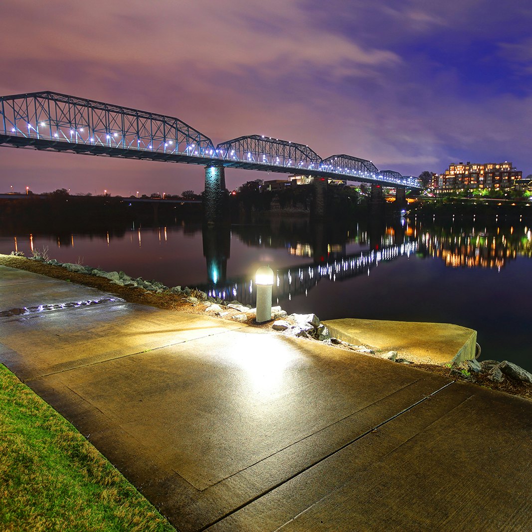 Walnut St. Bridge is one of the world's longest pedestrian bridge. It connects downtown Chattanooga to the north shore.