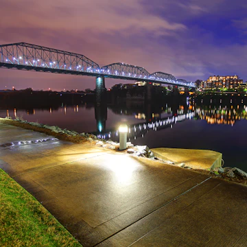 Walnut St. Bridge is one of the world's longest pedestrian bridge. It connects downtown Chattanooga to the north shore.