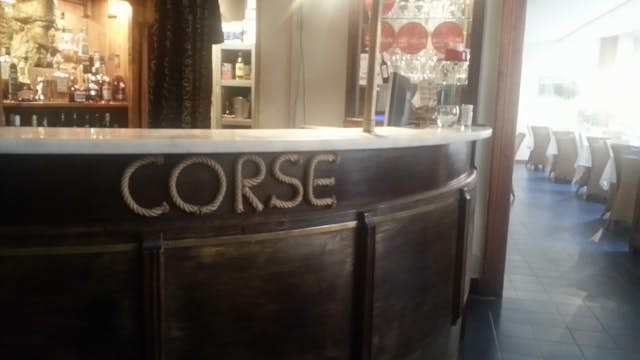 The ship-style bar at the front of the Corse