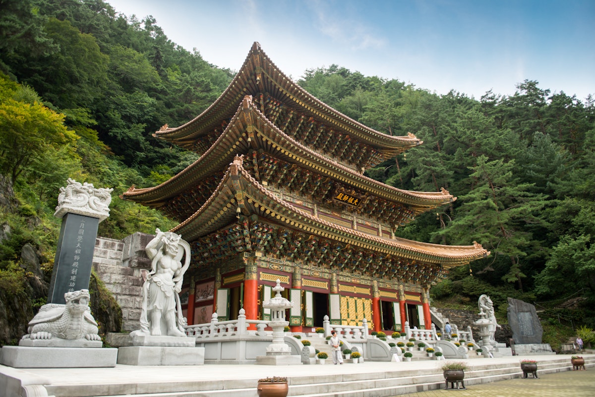 Chungcheongbuk-do, South Korea - August 29, 2016: Guinsa temple in Sobaek Mountains, South Korea; Shutterstock ID 480157171; Your name (First / Last): Megan Eaves; GL account no.: 65050; Netsuite department name: Online Editorial; Full Product or Project name including edition: Best in Travel - South Korea destination page POI images