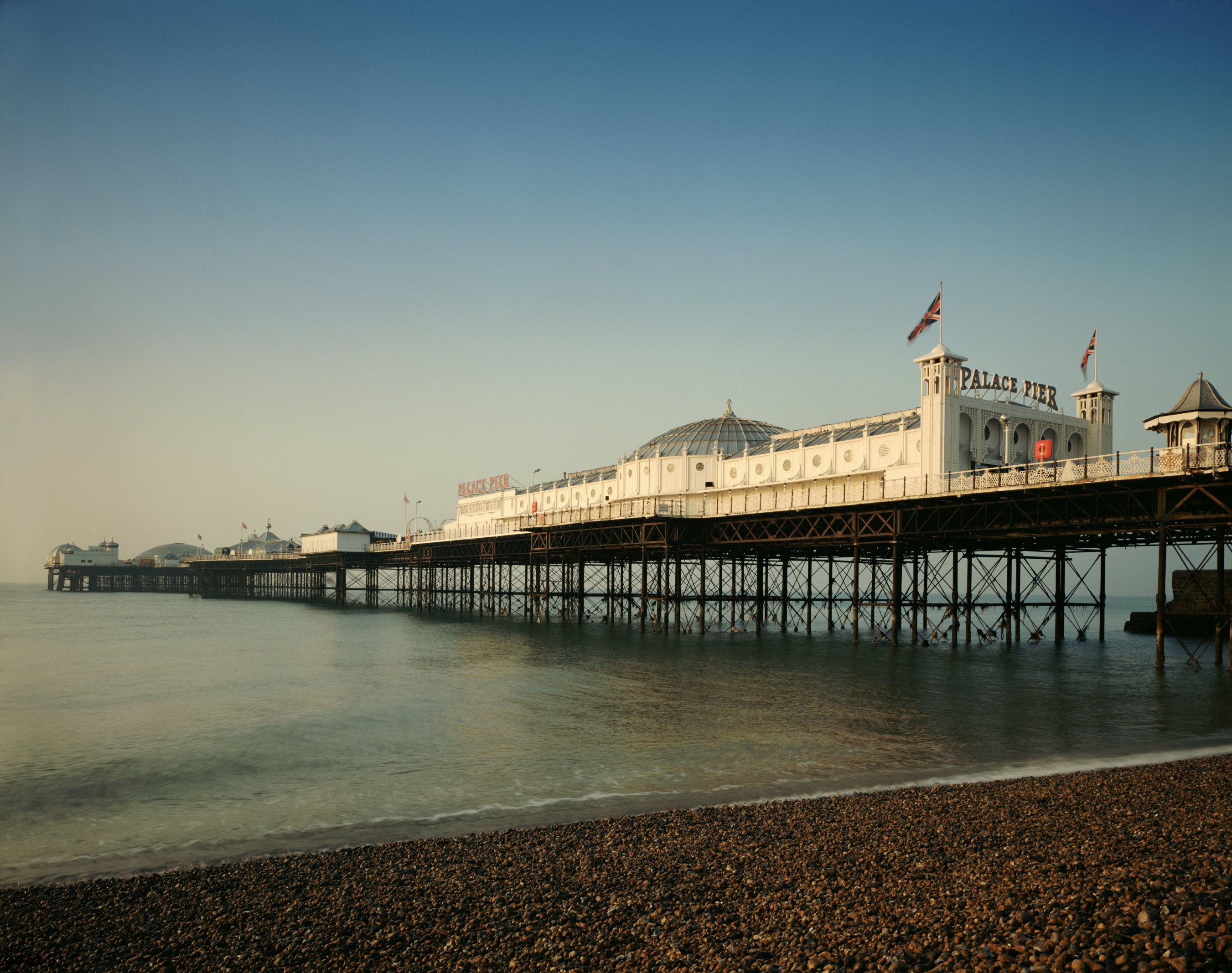 Ornate buildings on boardwalk