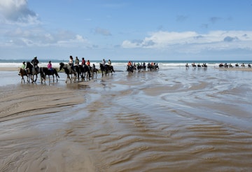 Horseriding on Druidstone beach.