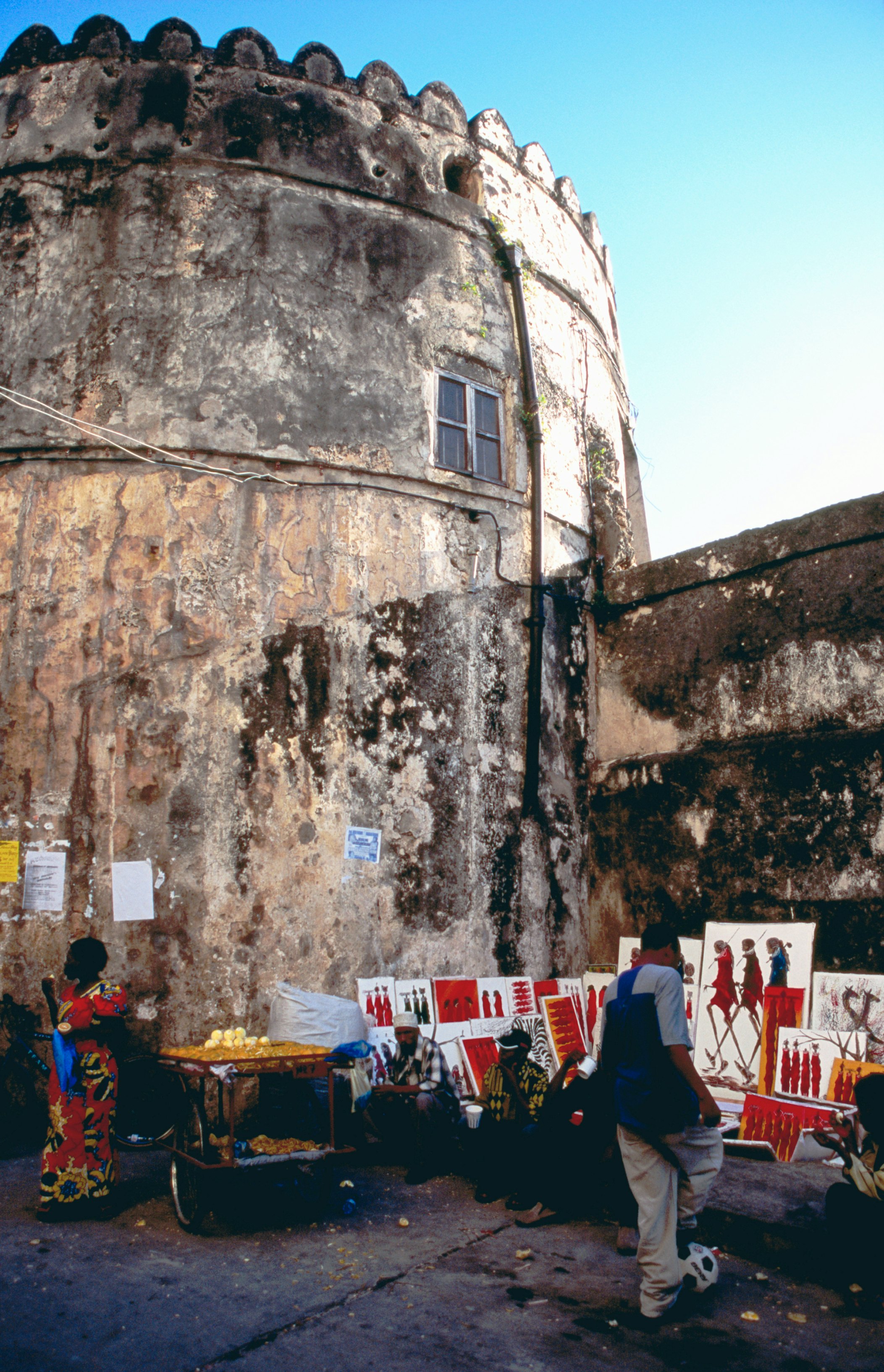 Paintings for sale outside Old Fort, Stone Town.