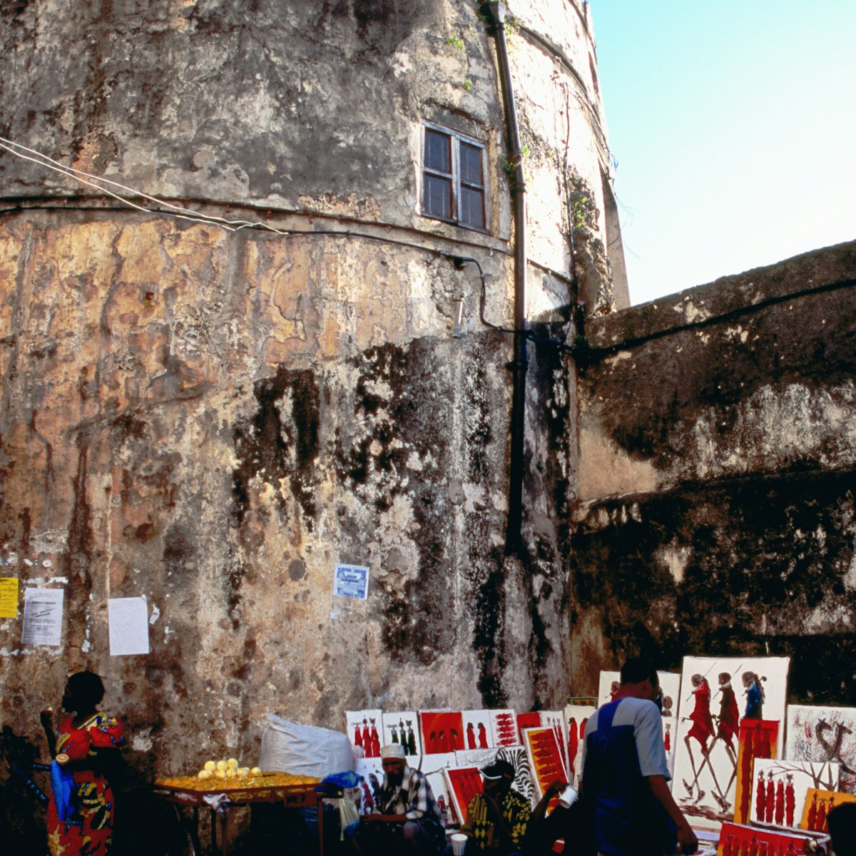 Paintings for sale outside Old Fort, Stone Town.