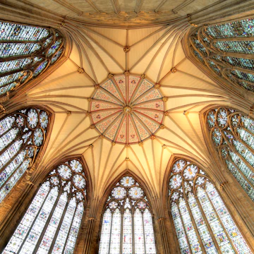 UK, England, North Yorkshire, York, York Minster, ceiling of chapter house