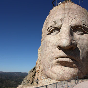 The face of the Crazy Horse Memorial.