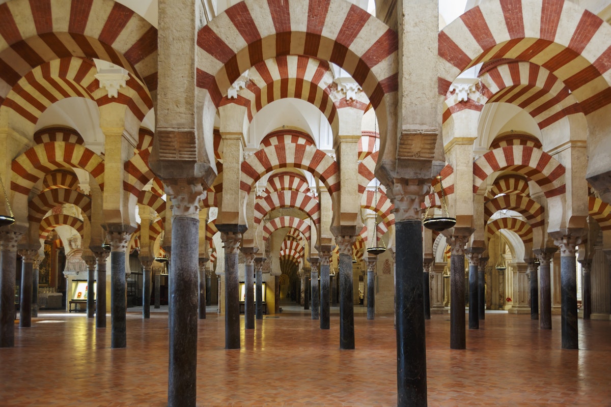 Cordoba, Spain. Interior of the mosque.