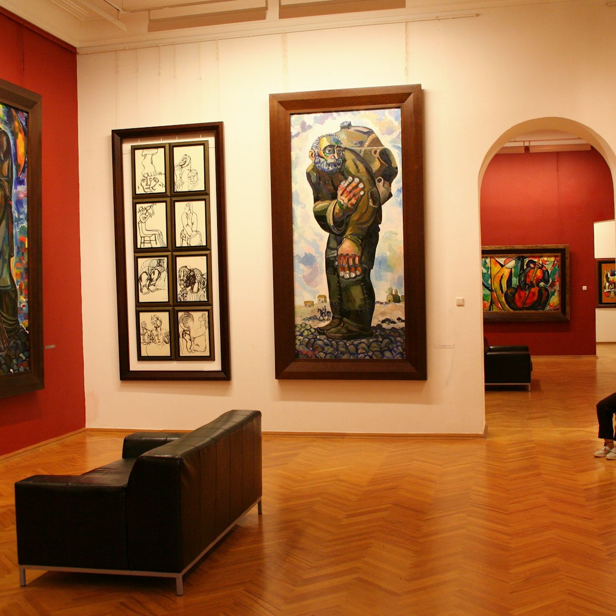 Interior of Tsereteli Gallery.
