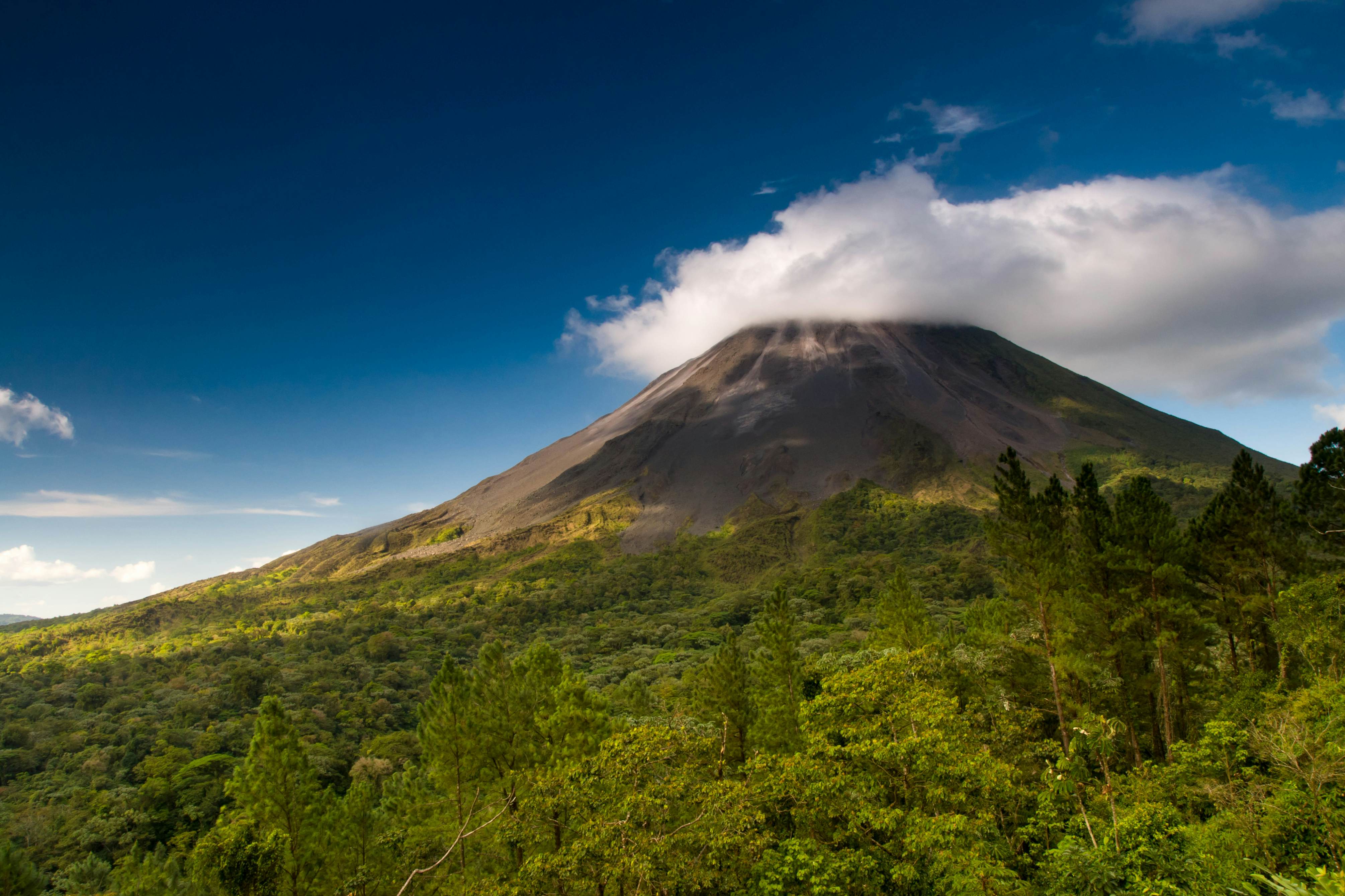 Central America is monumental volcanic peaks