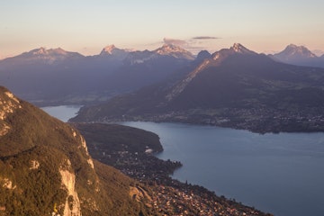 After a good walk up to the Mont Veyrier, you're rewarded by this astonishing view! Even better at sunset or by night :)