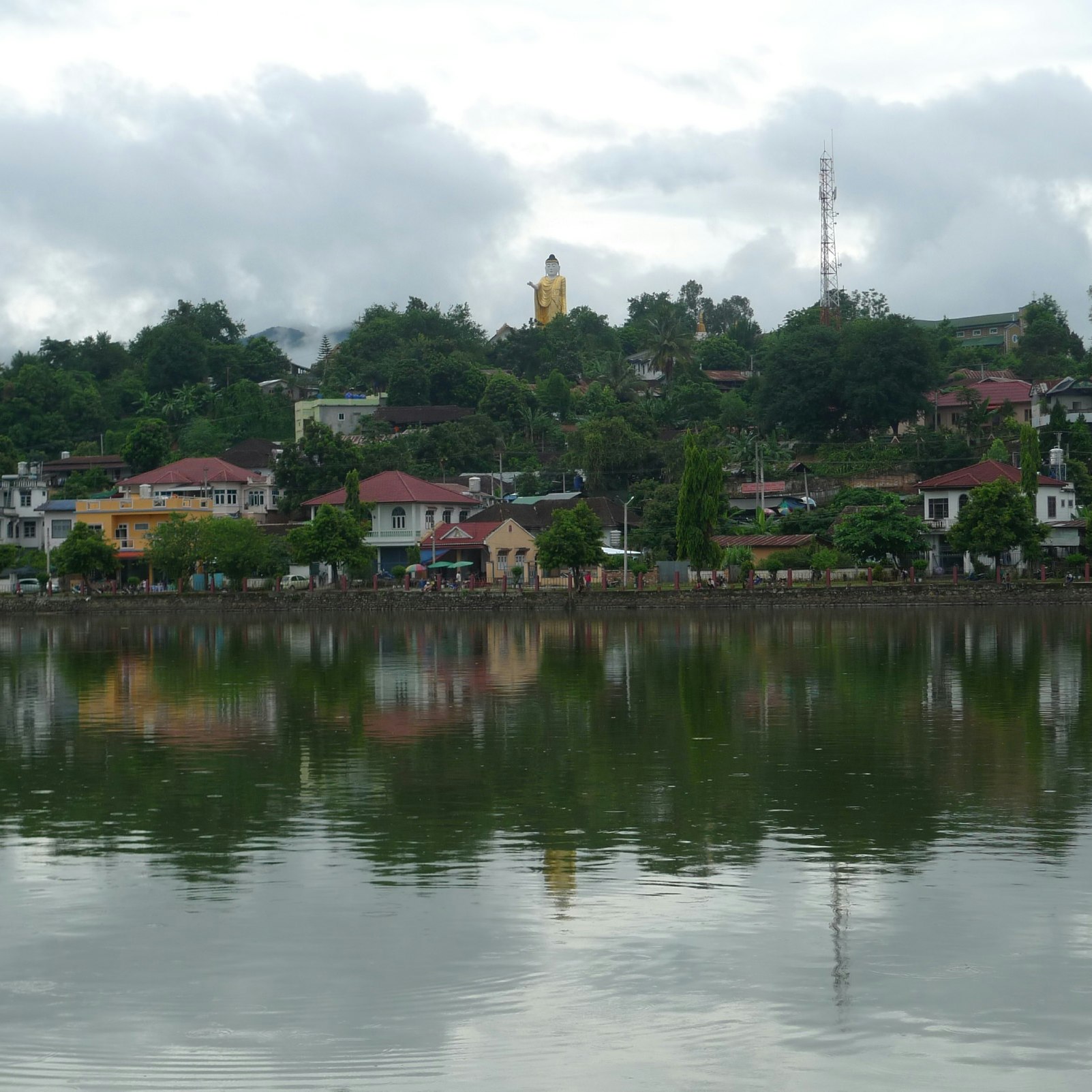 View Across Nyaung Toung Lake to Yat Taw Mu