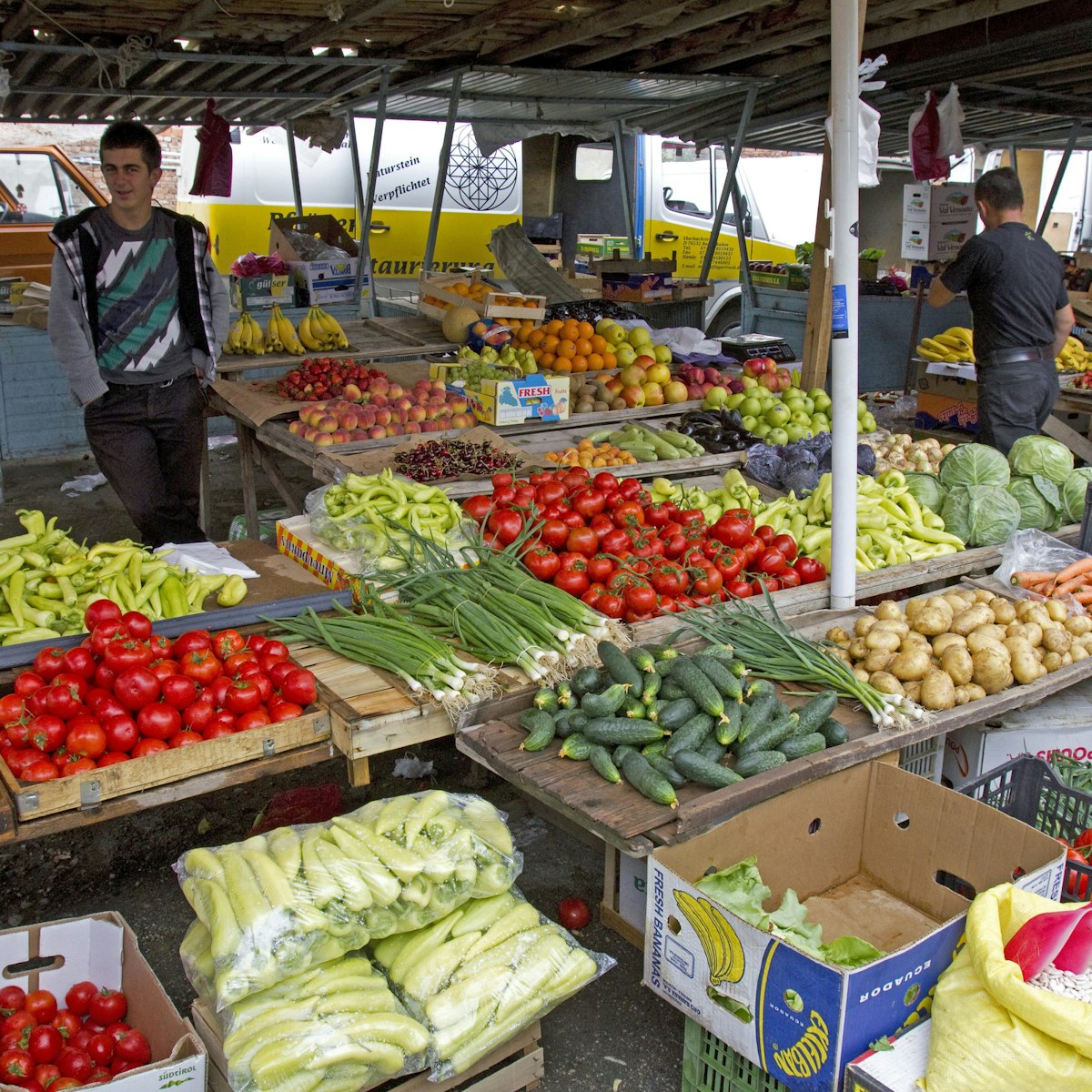 Food Market on Saturday Morning, Peja, Kosovo. (Photo by: Ken Ross/VW Pics/UIG via Getty Images)