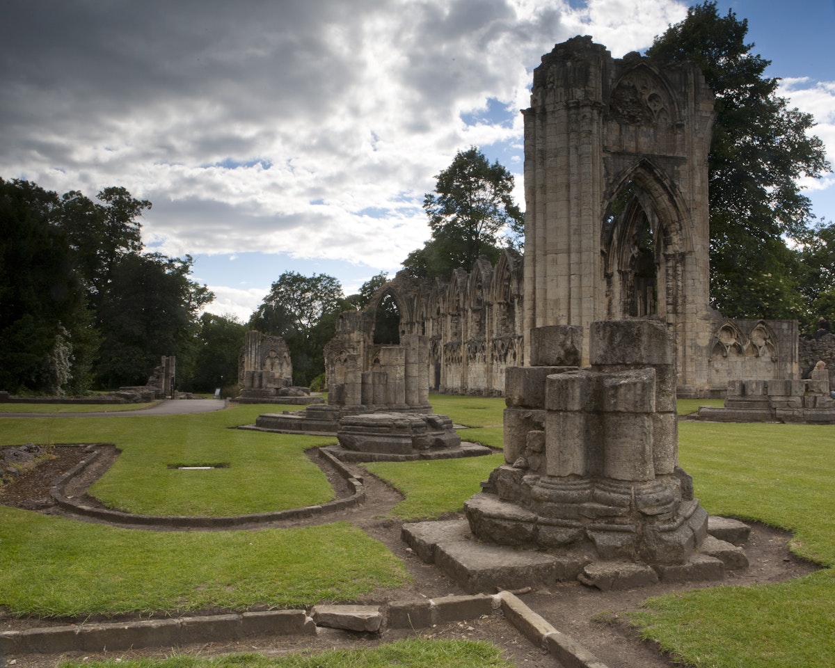 St Mary's Abbey ruins in Museum Gardens