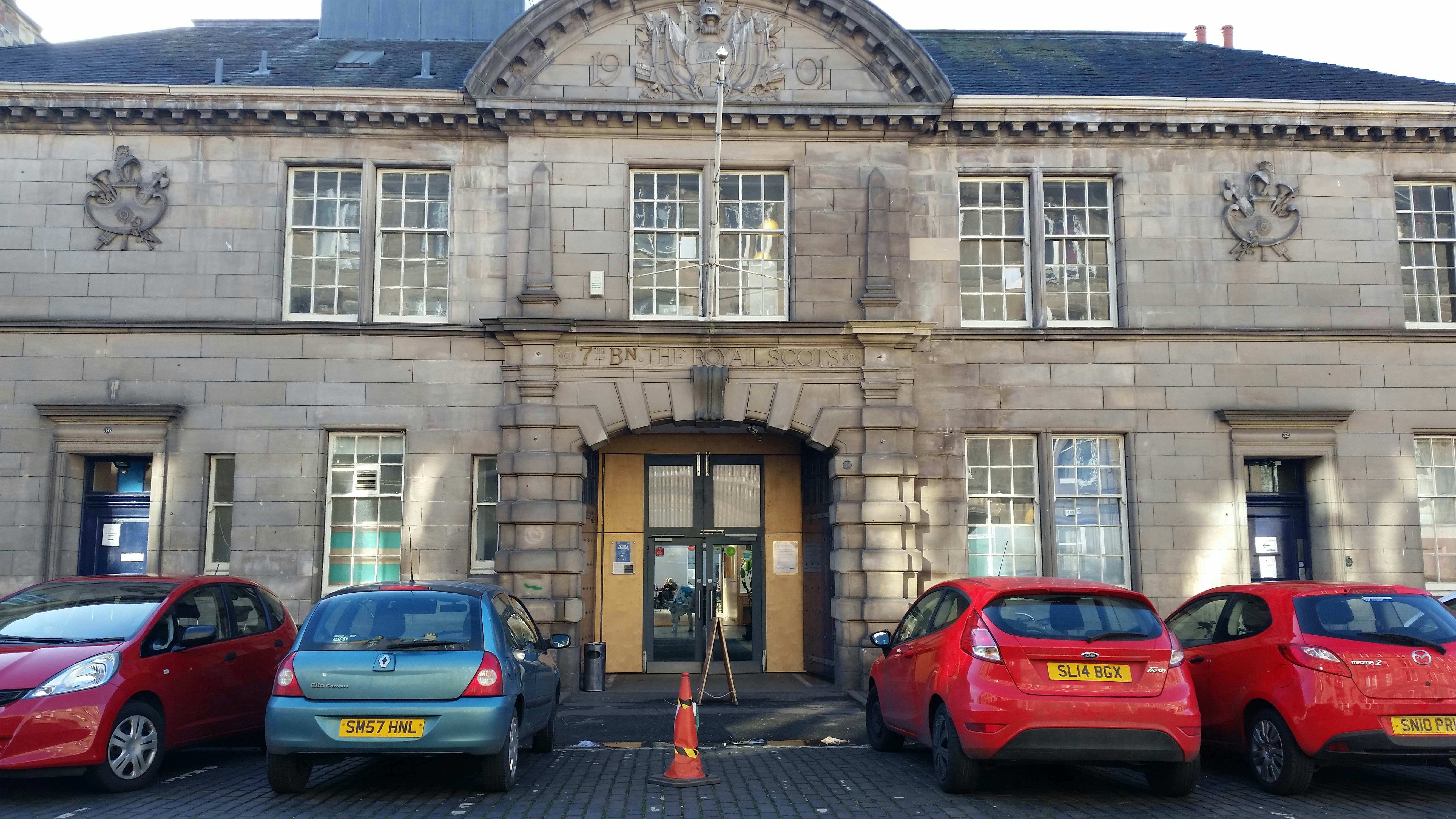 Outside Out of the Blue Drill Hall in Leith