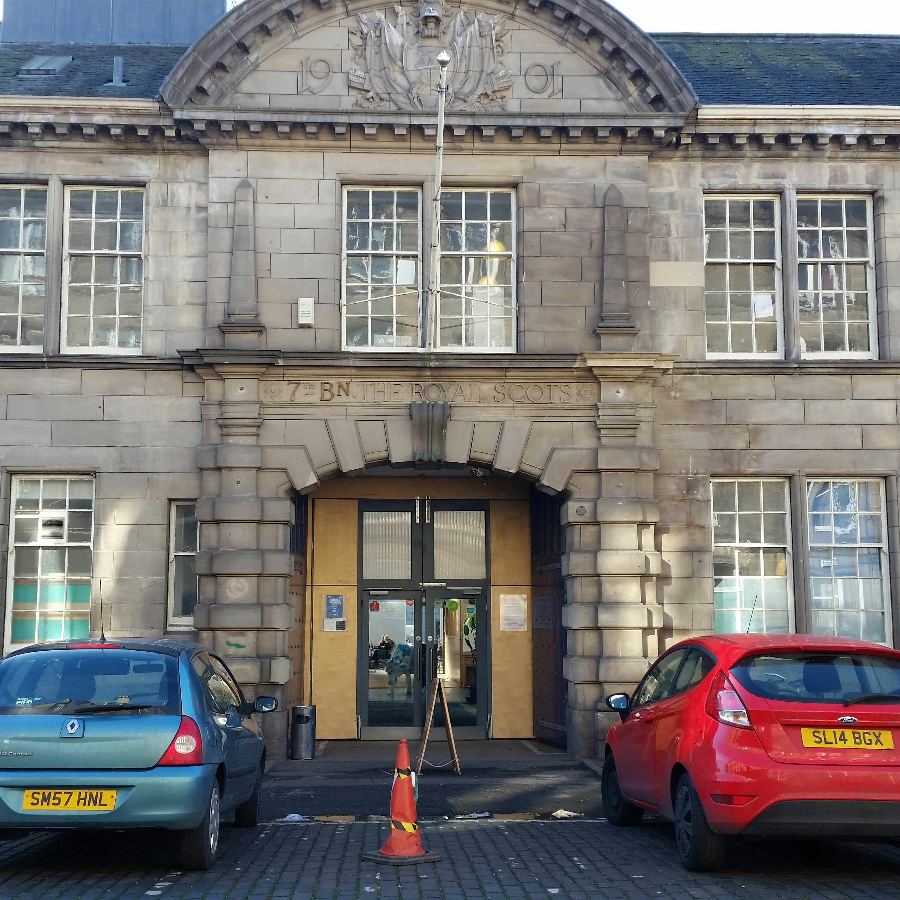 Outside Out of the Blue Drill Hall in Leith