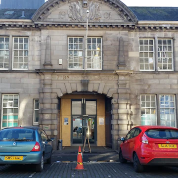 Outside Out of the Blue Drill Hall in Leith