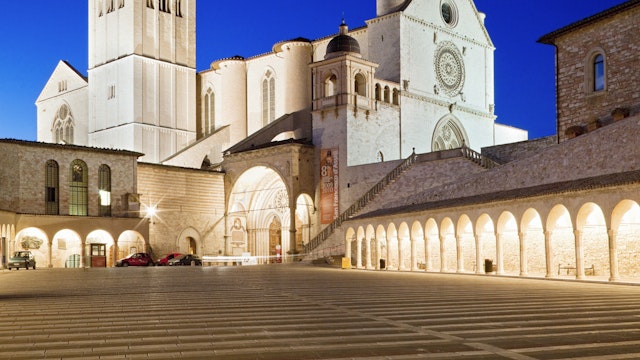 Italy, Umbria, Assisi, Basilica of San Francesco