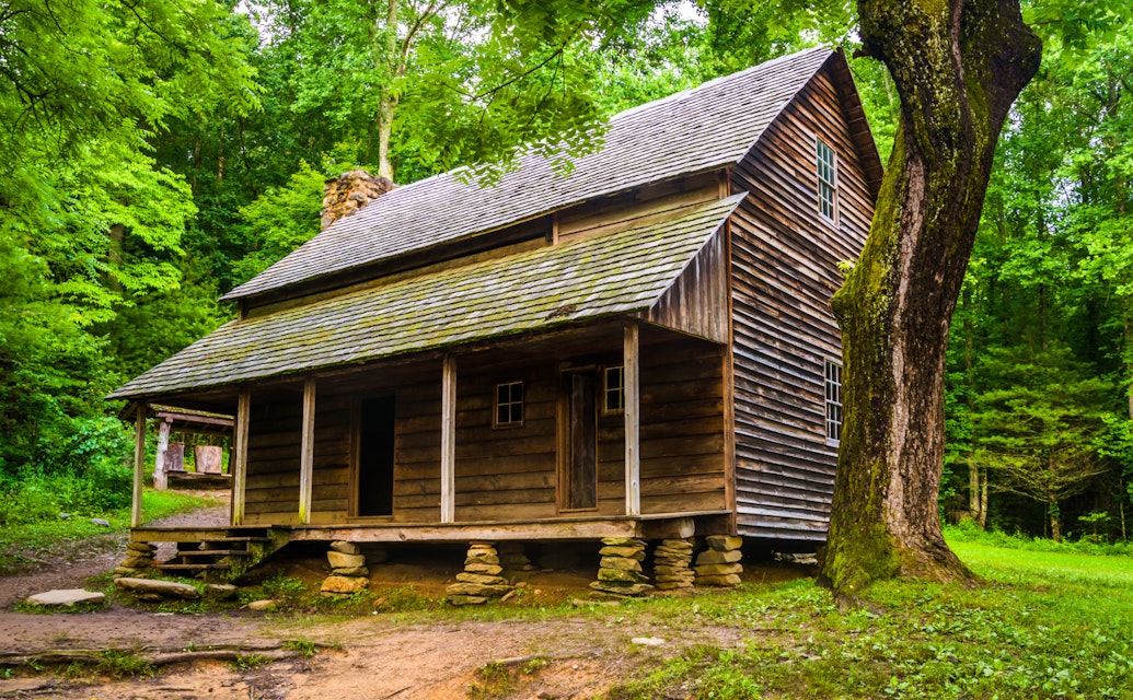 The Henry Whitehead Cabin, at Cade's Cove, Great Smoky Mountains National Park, Tennessee.