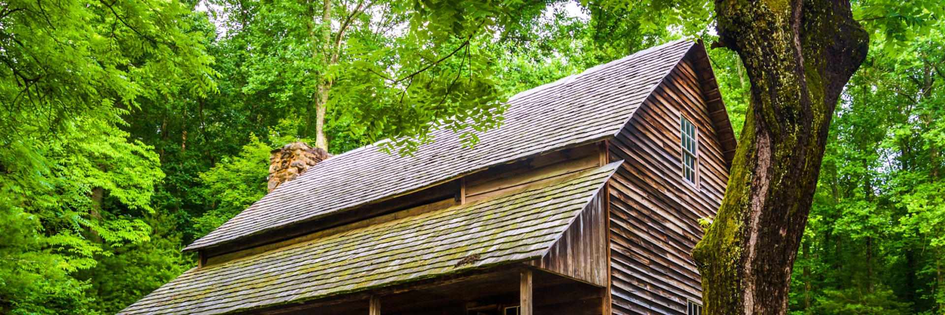 The Henry Whitehead Cabin, at Cade's Cove, Great Smoky Mountains National Park, Tennessee.