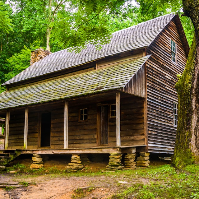 The Henry Whitehead Cabin, at Cade's Cove, Great Smoky Mountains National Park, Tennessee.