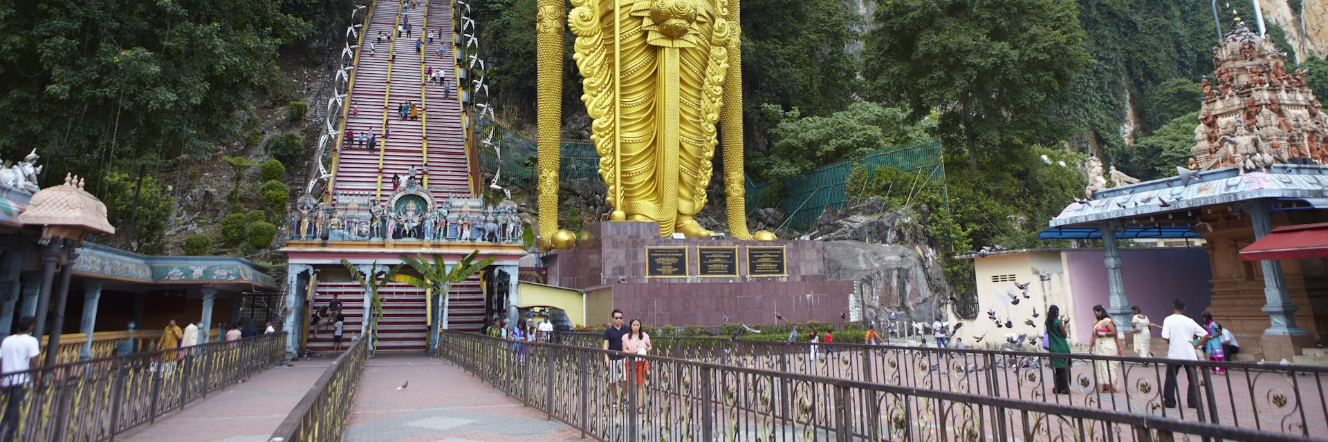 Statue of Hindu god Murugan at Batu Caves.