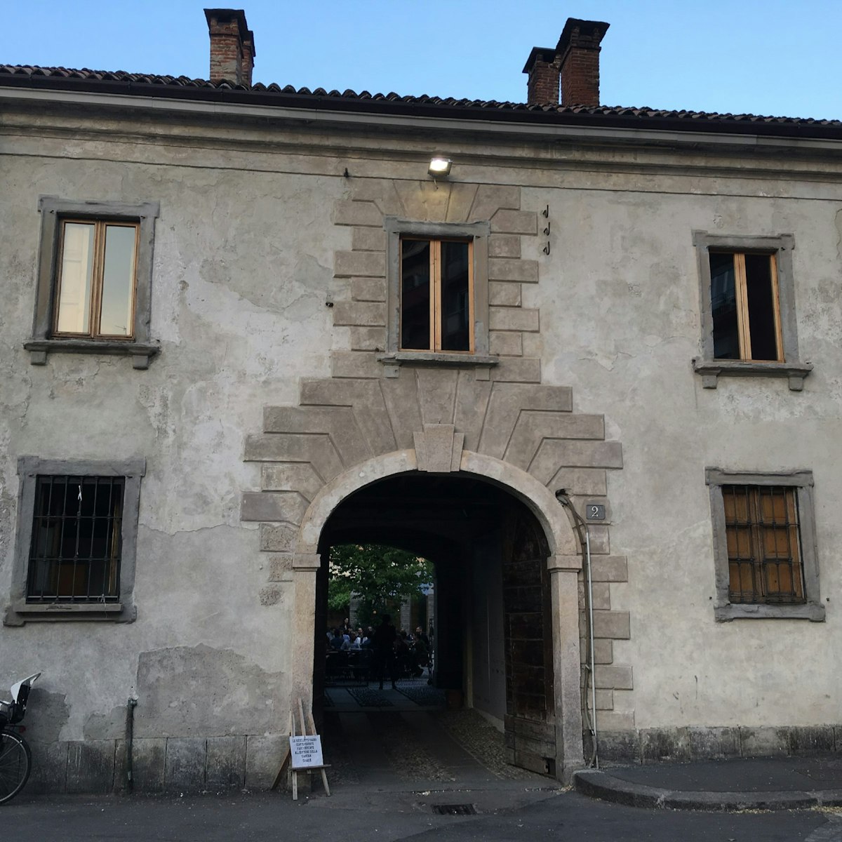 Entrance to Un Posto a Milano at Cascina Cuccagna.