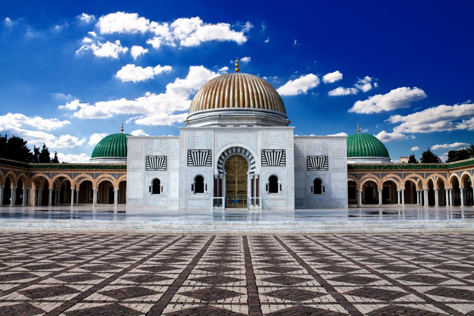 Mausoleum of Habib Bourguiba in Monastir, Tunisia (more Tunisia here http://www.shutterstock.com/sets/1574882-tunisia.html?rid=714394); Shutterstock ID 173675747; Your name (First / Last): Lauren Keith; GL account no.: 65050; Netsuite department name: Online Editorial; Full Product or Project name including edition: Return to Tunisia article