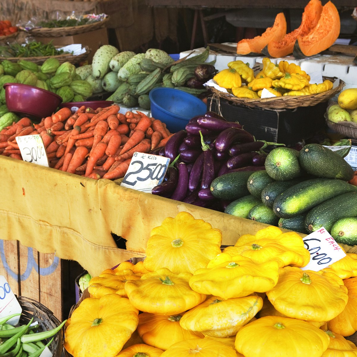 Market fruit, vegetables, Mahebourg, Mauritius