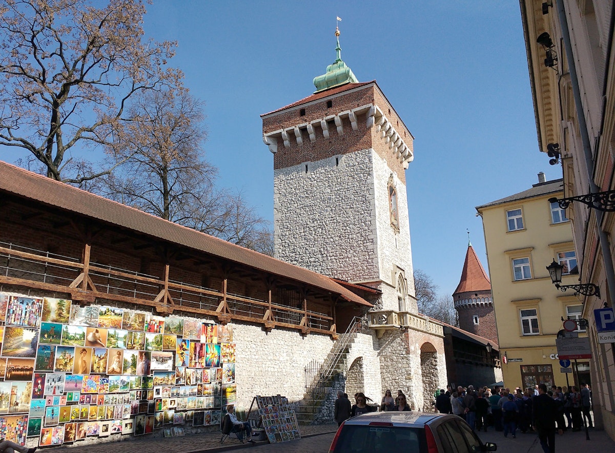 The Florian Gate is the only original fortress gate remaining of the original eight