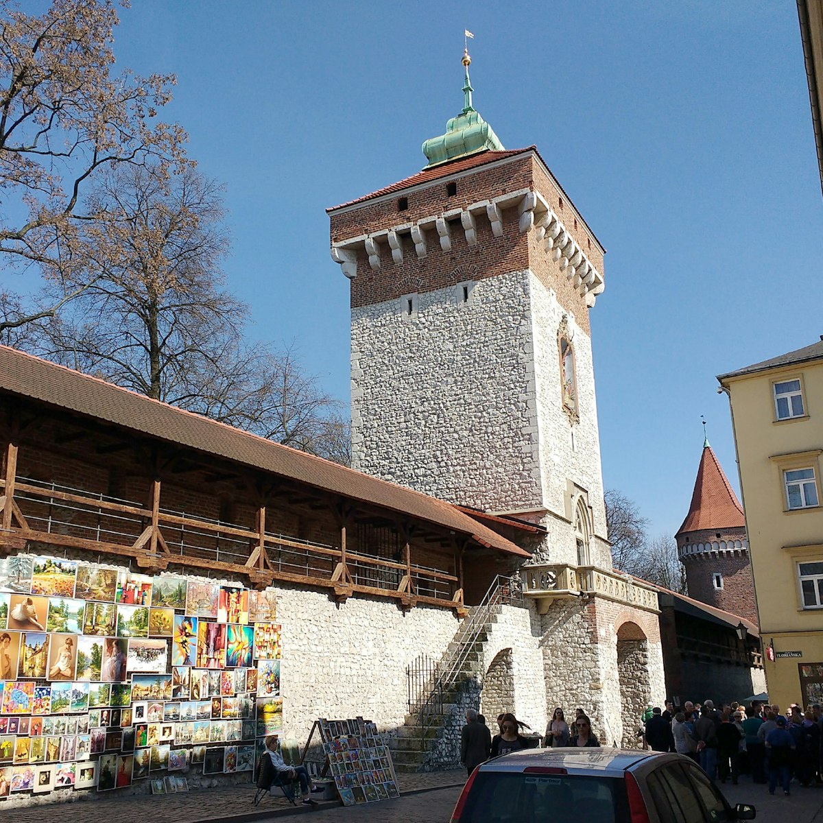 The Florian Gate is the only original fortress gate remaining of the original eight