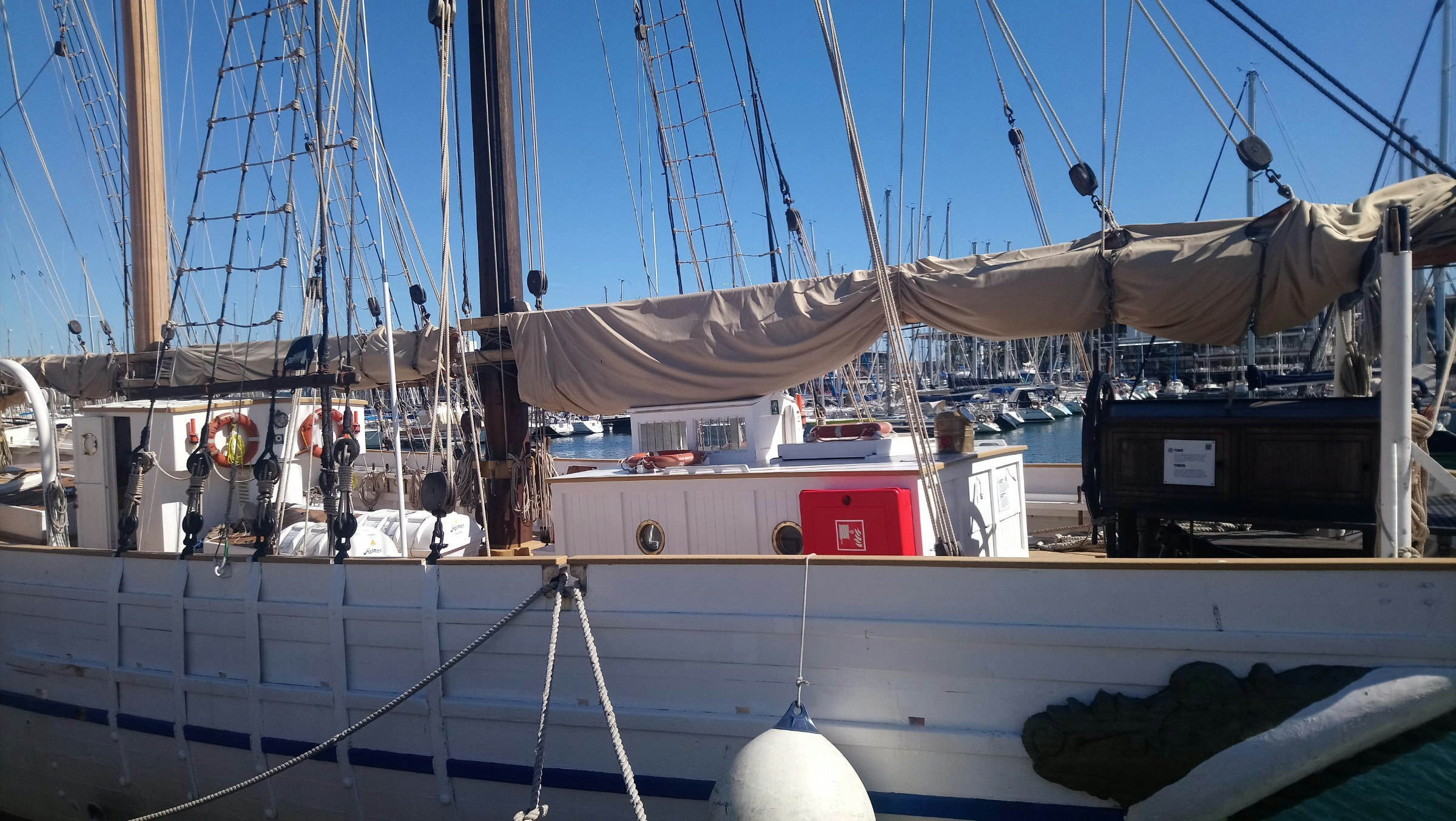 Close up of Pailebot de Santa Eulàlia