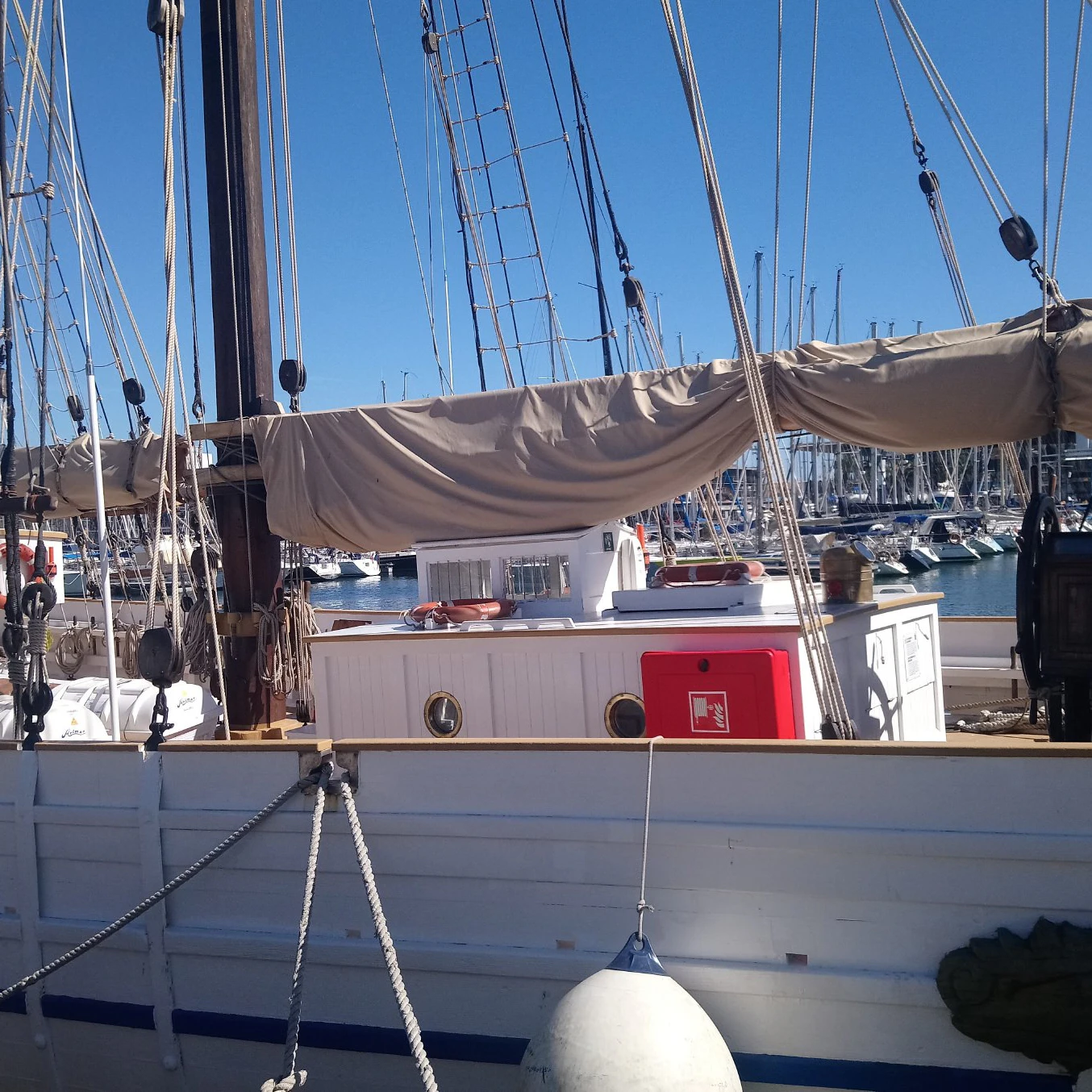 Close up of Pailebot de Santa Eulàlia