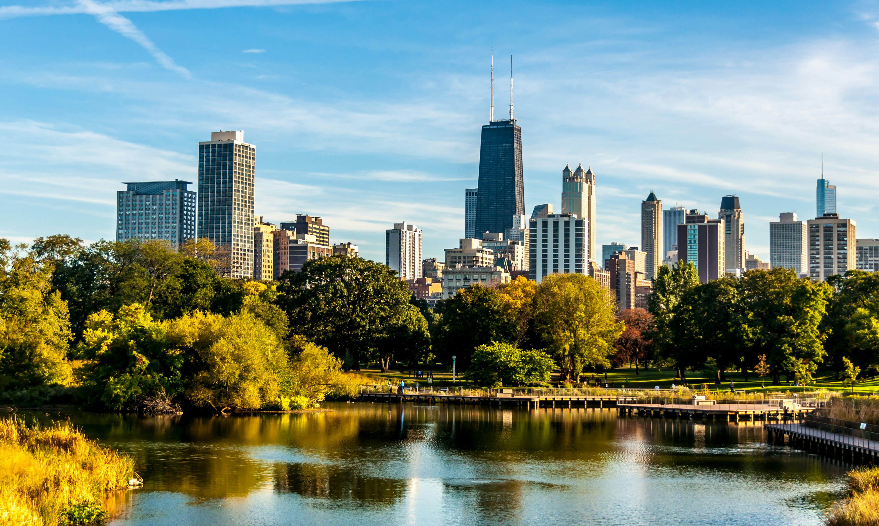 View of Chicago from Lincoln Park
