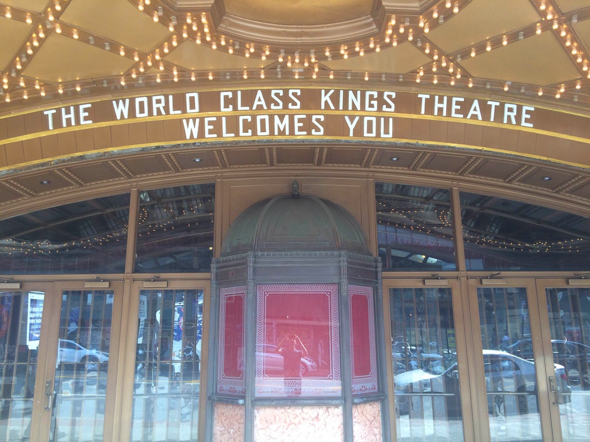 The front of the historic Kings Theater.