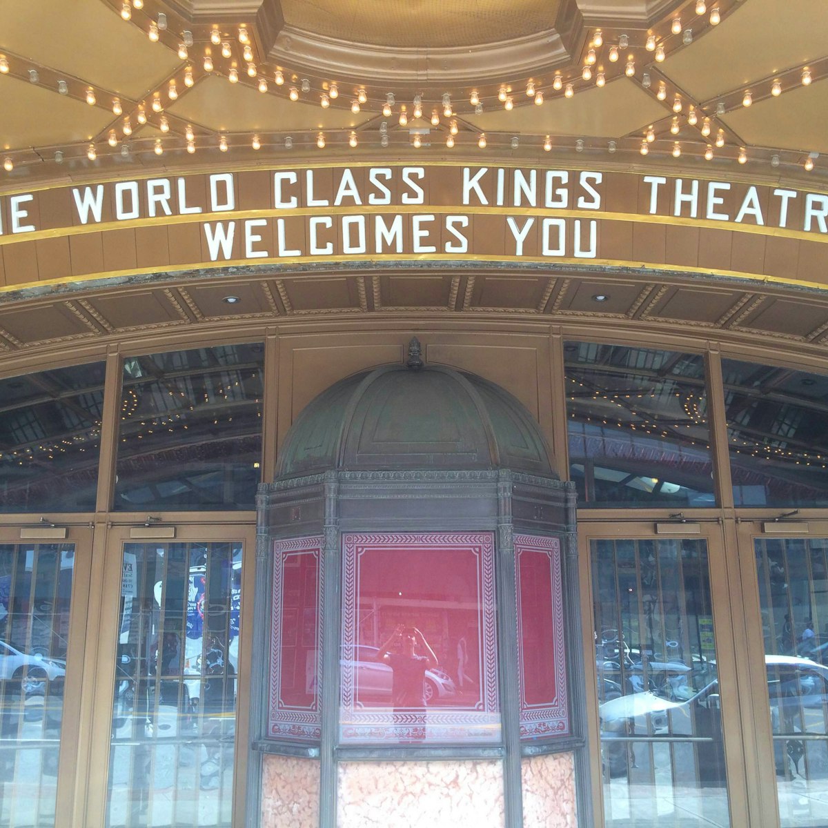 The front of the historic Kings Theater.