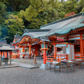 WAKAYAMA, JAPAN - NOVEMBER 19, 2015: Kumano Nachi Taisha Grand Shrine located in Nachi Katsuura Town, it's one the three most important Grand Shrines of Kumano region; Shutterstock ID 395348893; Your name (First / Last): Laura Crawford; GL account no.: 65050; Netsuite department name: Online Editorial; Full Product or Project name including edition: Kii Peninsula page online images for BiT