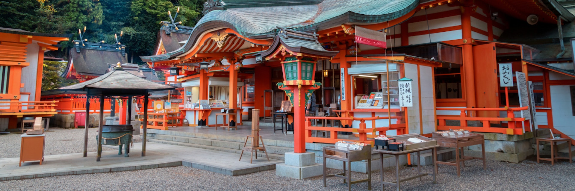 WAKAYAMA, JAPAN - NOVEMBER 19, 2015: Kumano Nachi Taisha Grand Shrine located in Nachi Katsuura Town, it's one the three most important Grand Shrines of Kumano region; Shutterstock ID 395348893; Your name (First / Last): Laura Crawford; GL account no.: 65050; Netsuite department name: Online Editorial; Full Product or Project name including edition: Kii Peninsula page online images for BiT