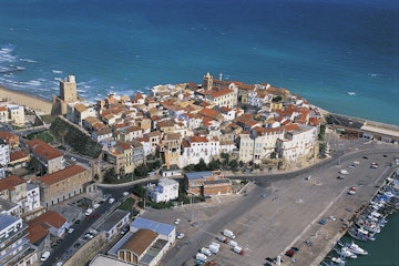 Aerial view of a town, Termoli, Molise, Italy