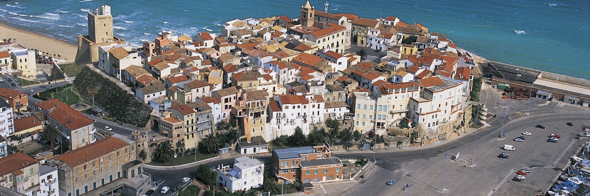Aerial view of a town, Termoli, Molise, Italy