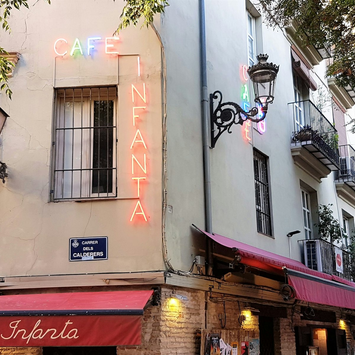 Street view of Café Infanta.