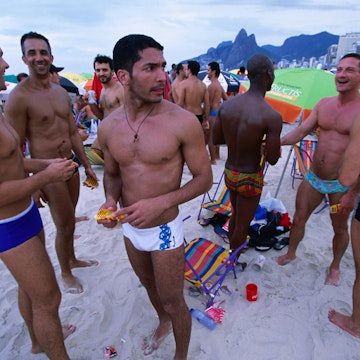 Men at Ipanema beach.