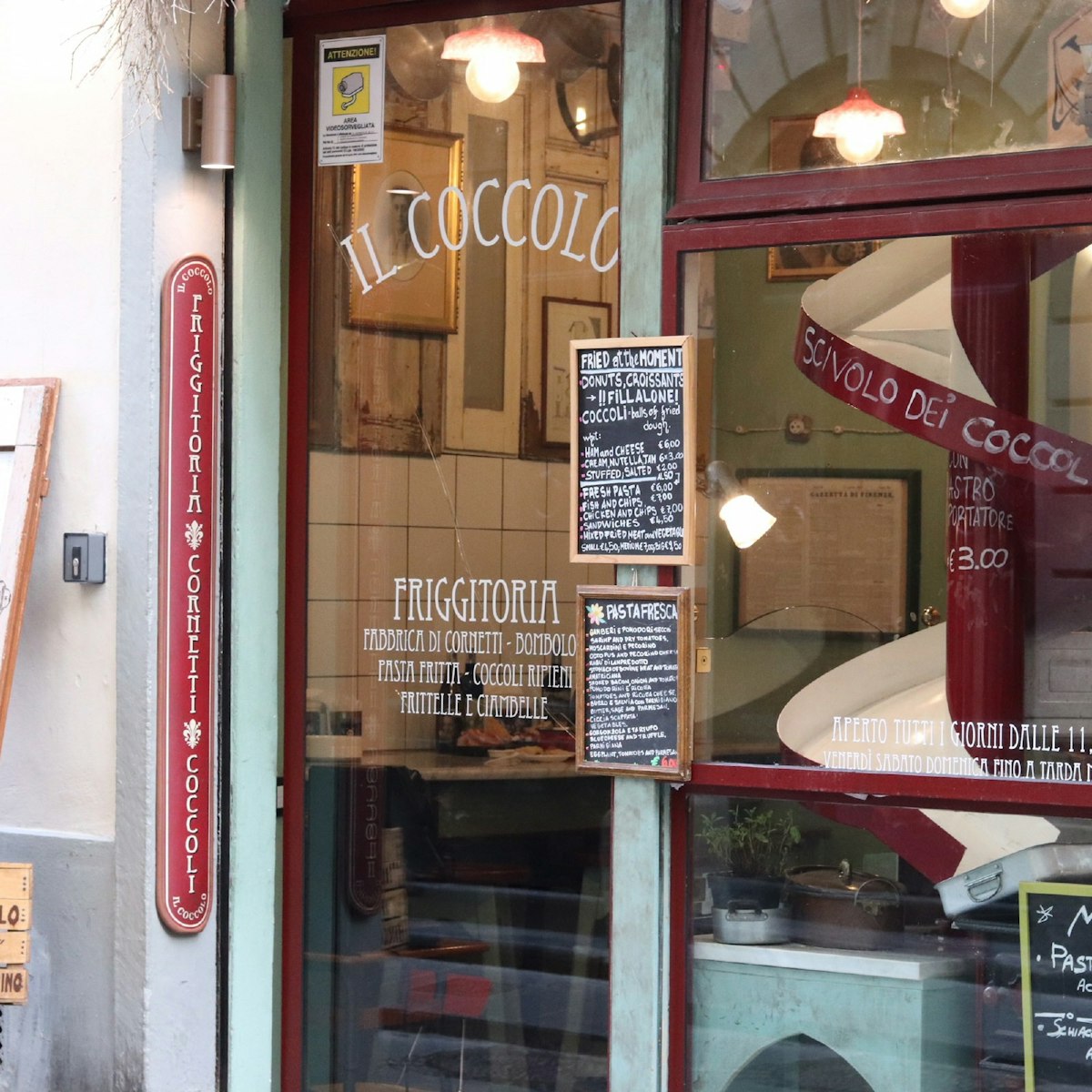Shop front , Il Coccolo restaurant.
