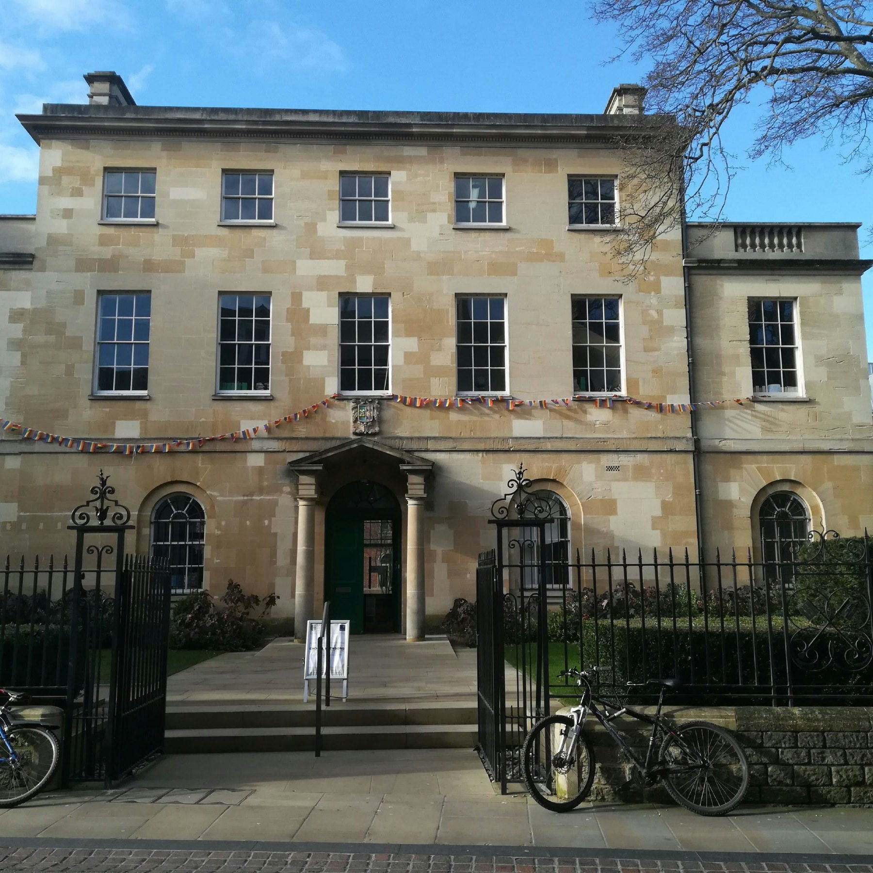 Outside the main St Peter's College building.